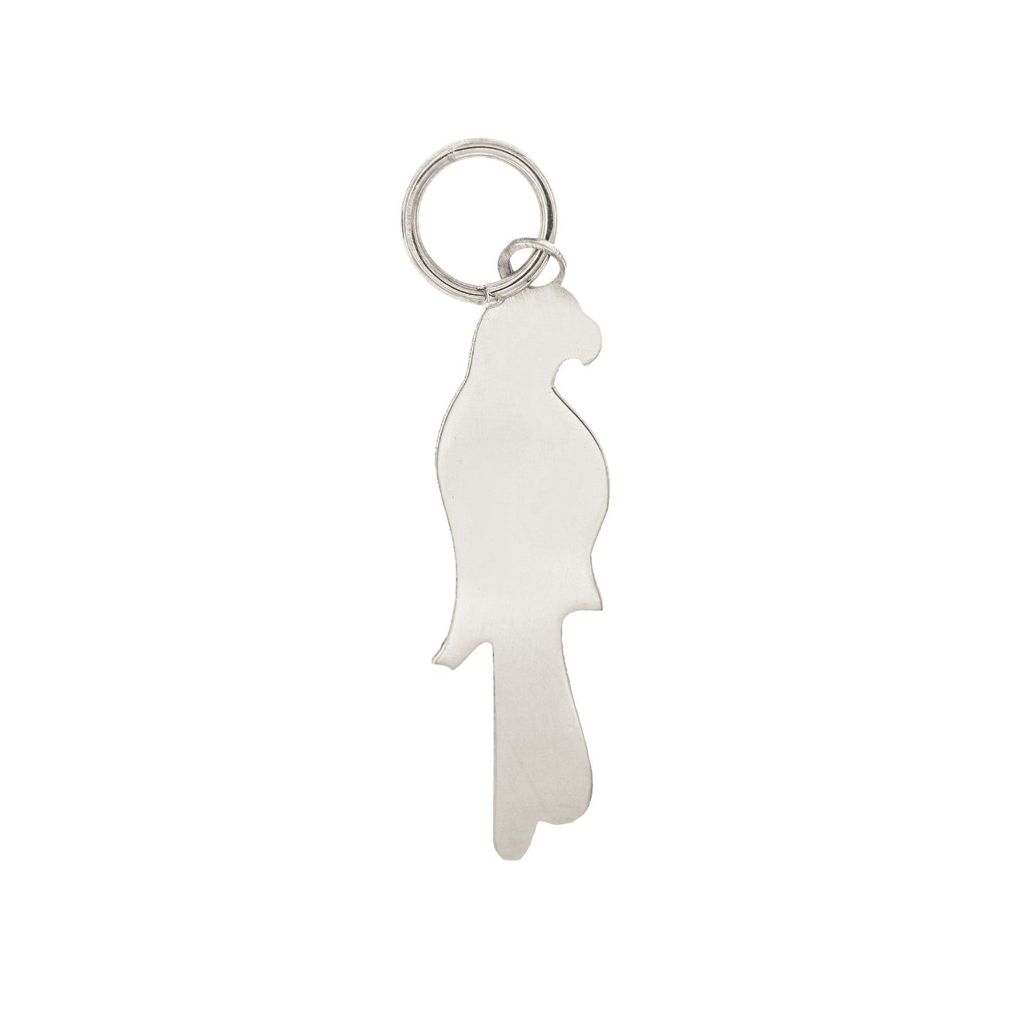Medaglia artigianale in oro giallo, bianco o argento 925°, raffigurante il pappagallo. Altezza 18 mm. Un gioiello simbolo di libertà, creatività e gioia, perfetto da indossare o regalare.