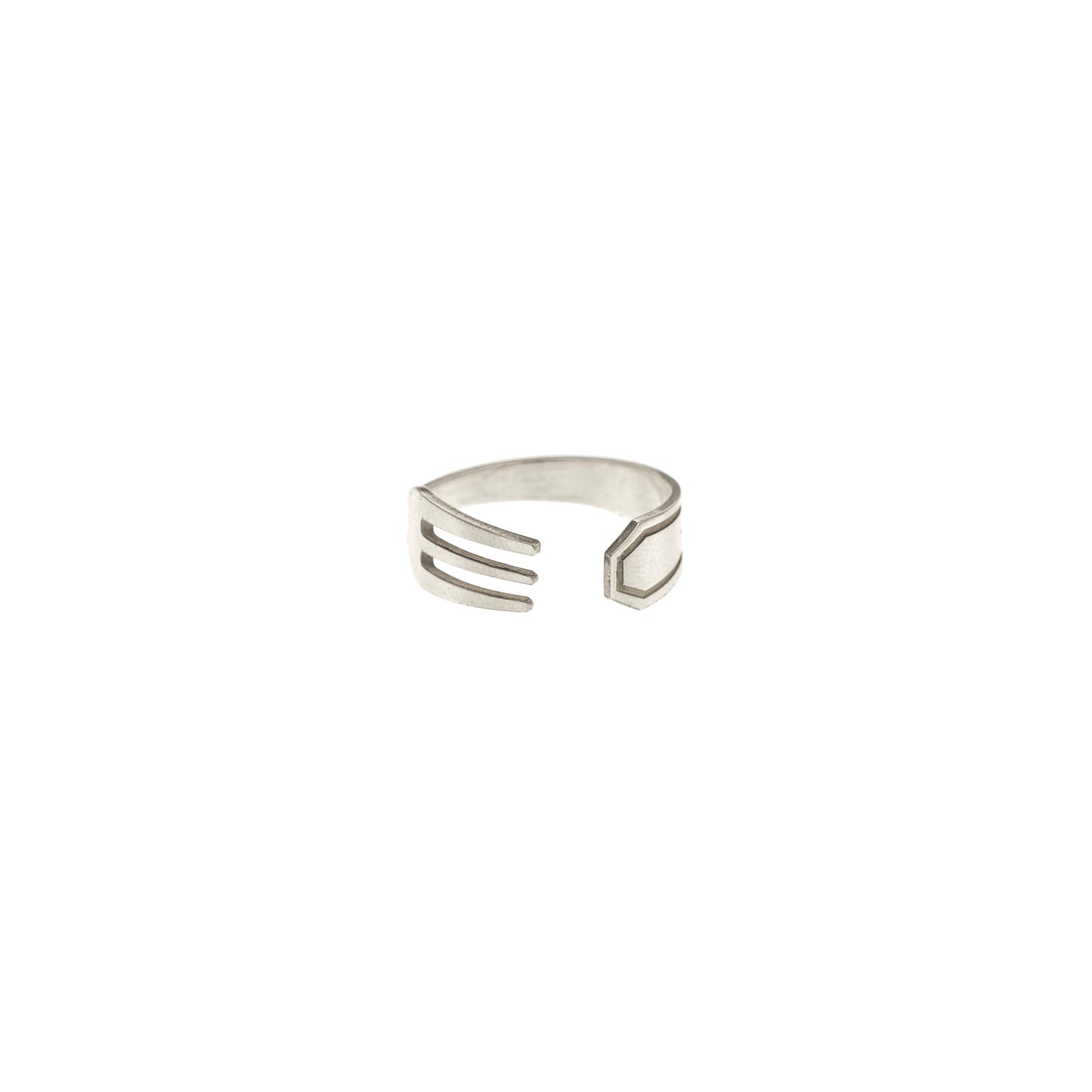 Anello forchetta in argento 925 regolabile artigianale