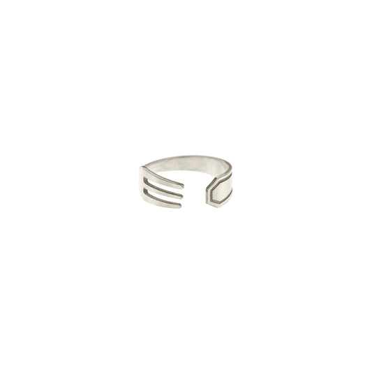 Anello forchetta in argento 925 regolabile artigianale