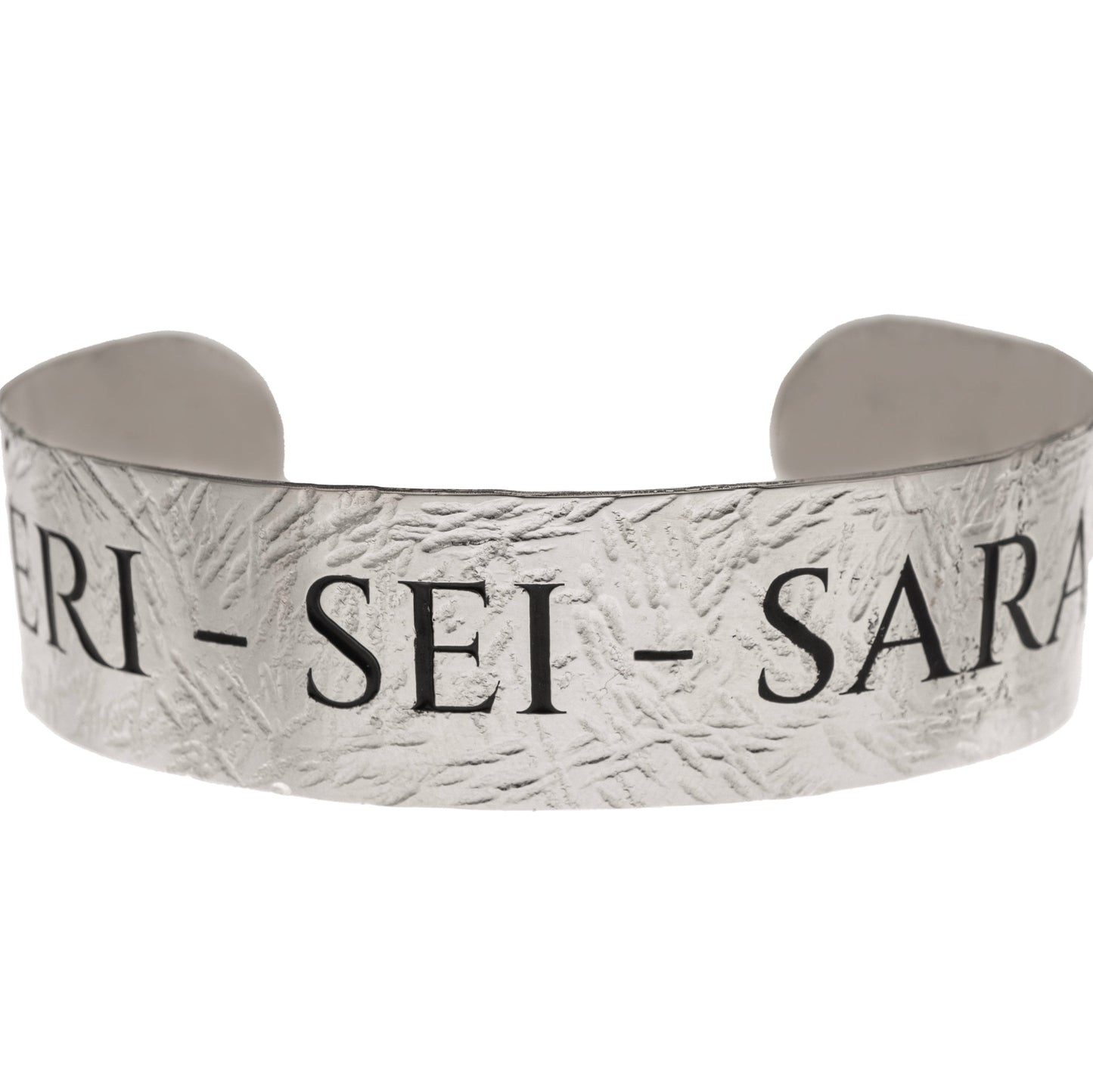 Bracciale Medium in argento 925, alto 3 cm, con incisione interna personalizzabile. Elegante, artigianale e ricco di significato.