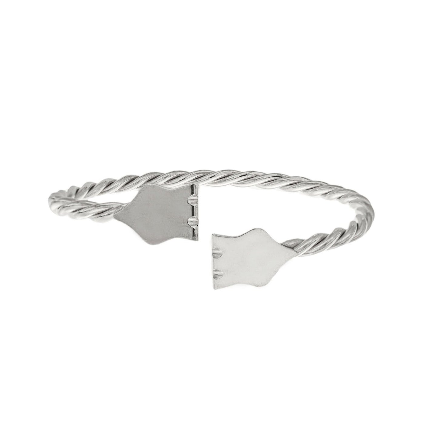 Bracciale cordone livornese in argento 925 – vista frontale su fondo bianco