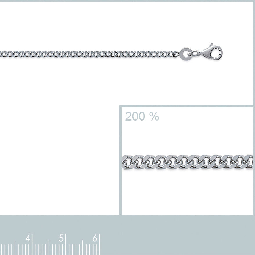 Catena Grumette Uomo in argento 925, 60 cm, elegante e resistente. Rifinita a mano, versatile e perfetta da indossare da sola o con un ciondolo.