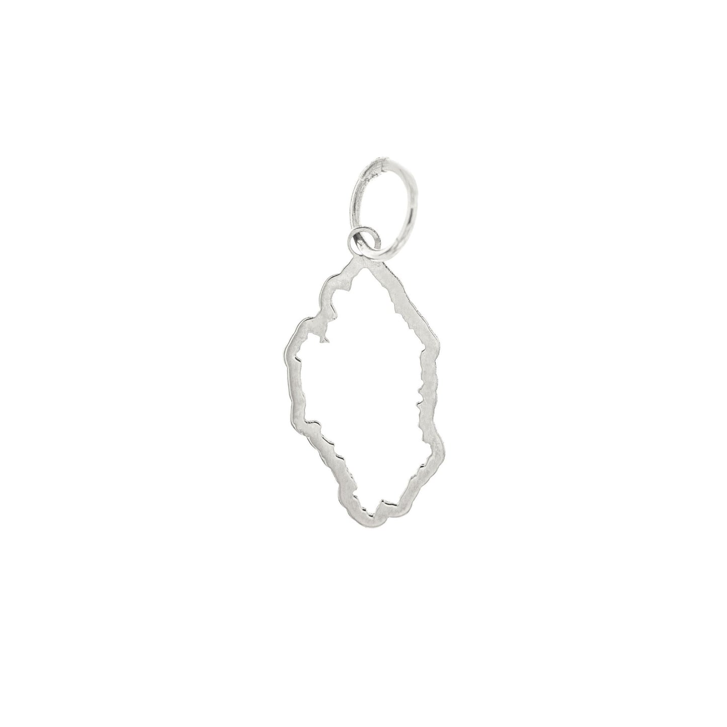 Pendente sagoma Isola di Capraia in argento 925 realizzato artigianalmente a Livorno da Martini Gioielli