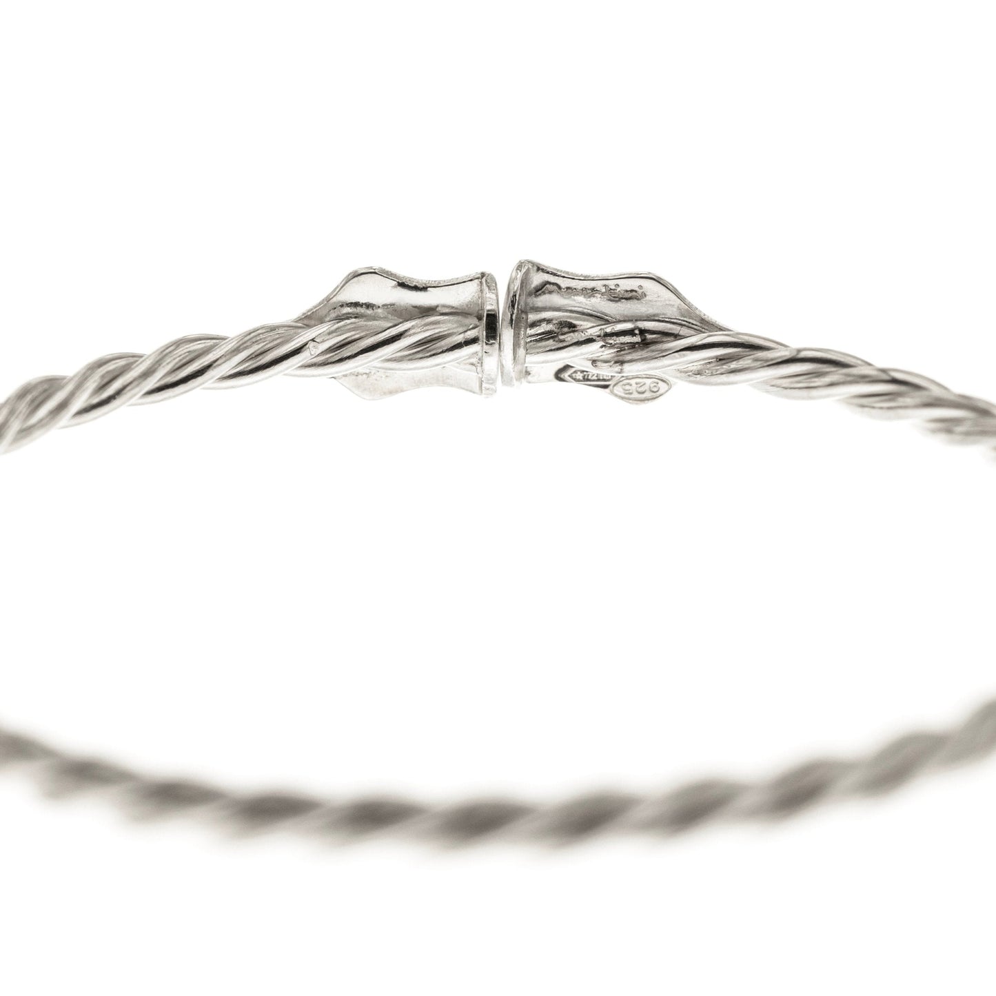 Vista interna del bracciale cordone livornese realizzato a mano a Livorno
con timbri e timbro di garanzia
