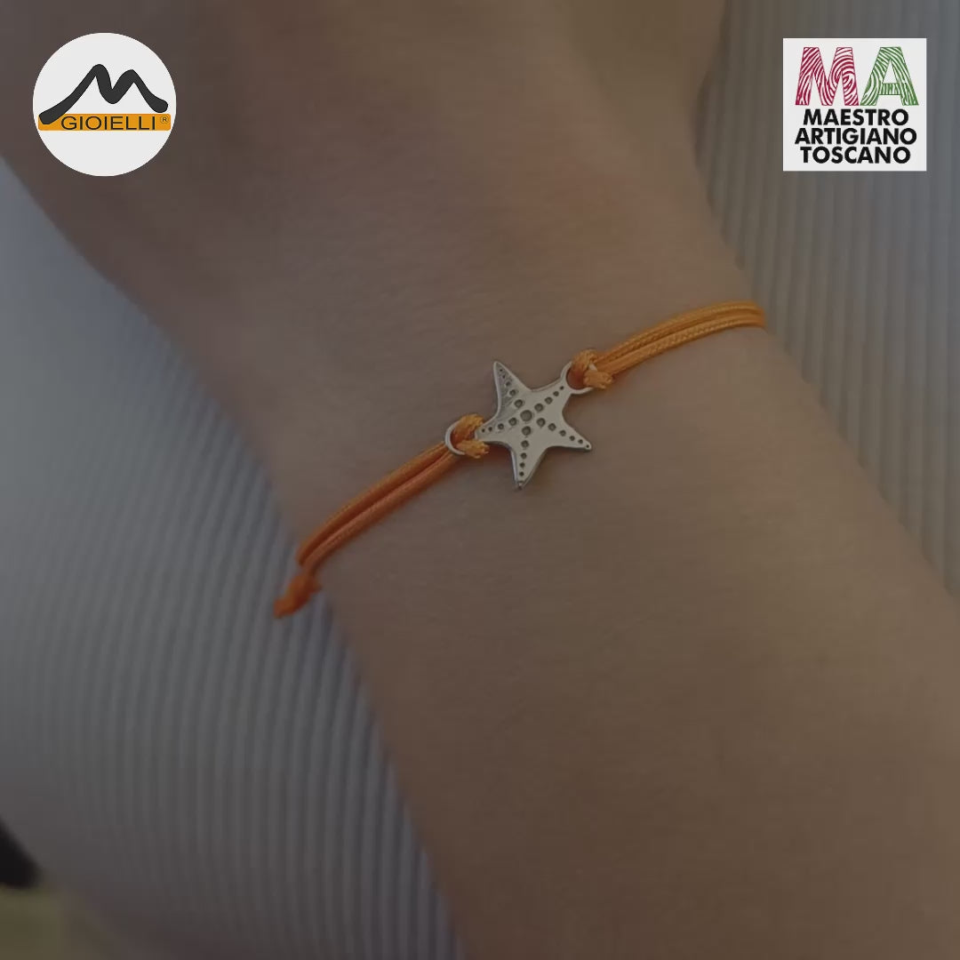 Video del Bracciale Stella Marina in argento 925 indossato al polso